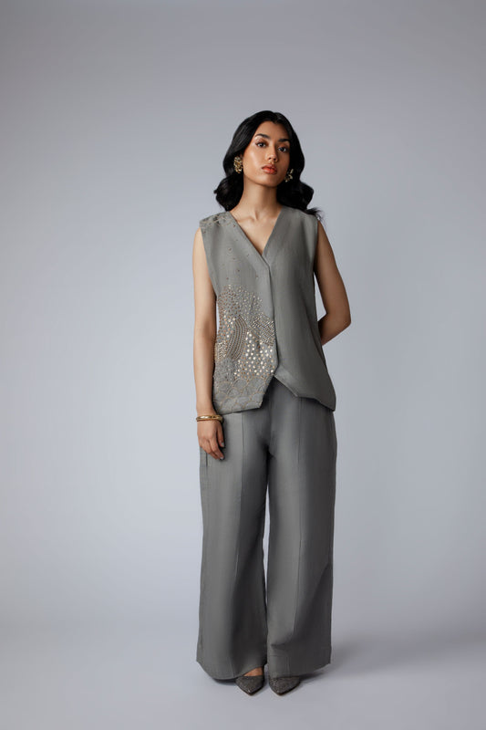 Festive Waistcoat Gray