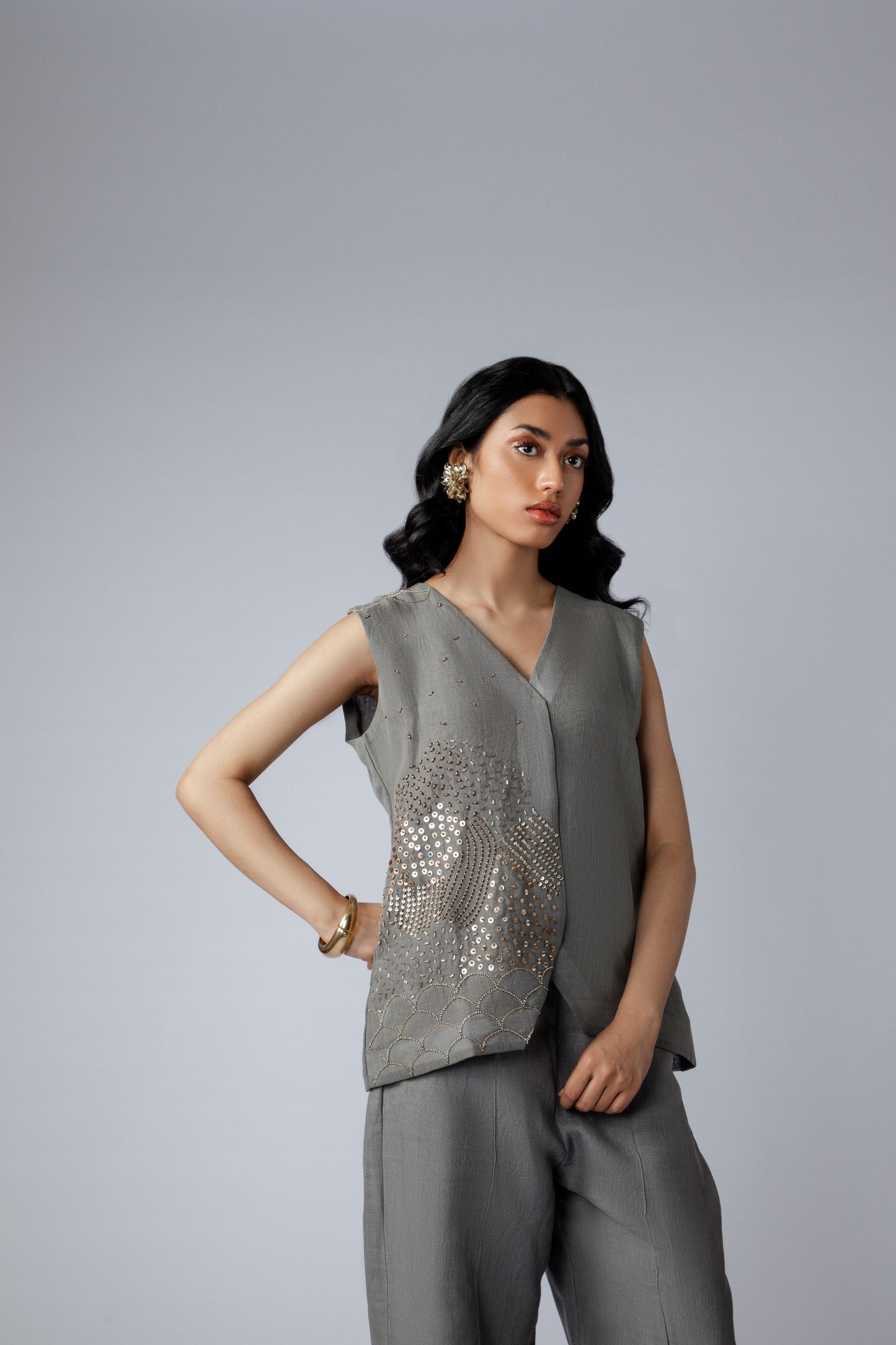 Festive Waistcoat Gray