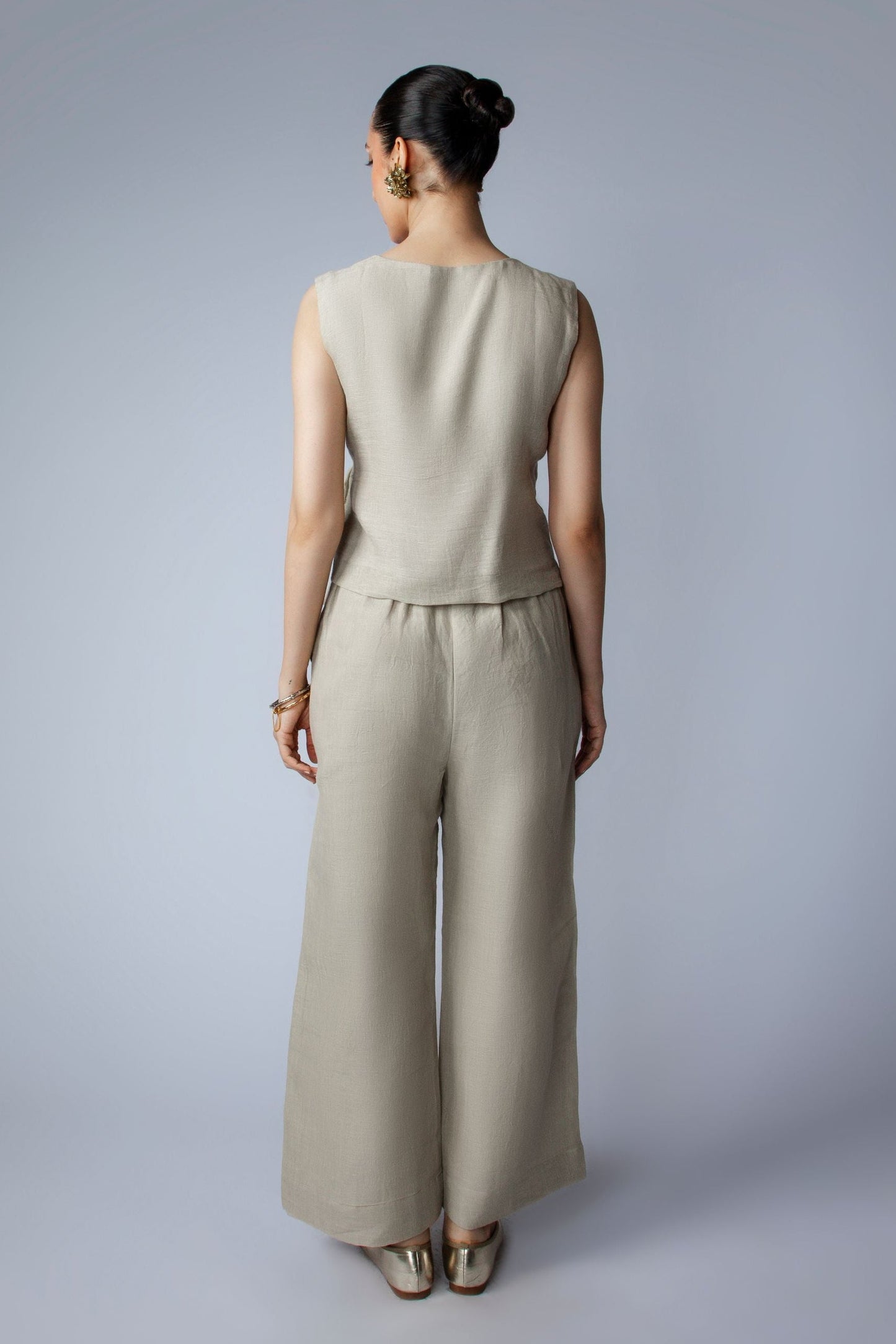 Festive Waistcoat Beige W