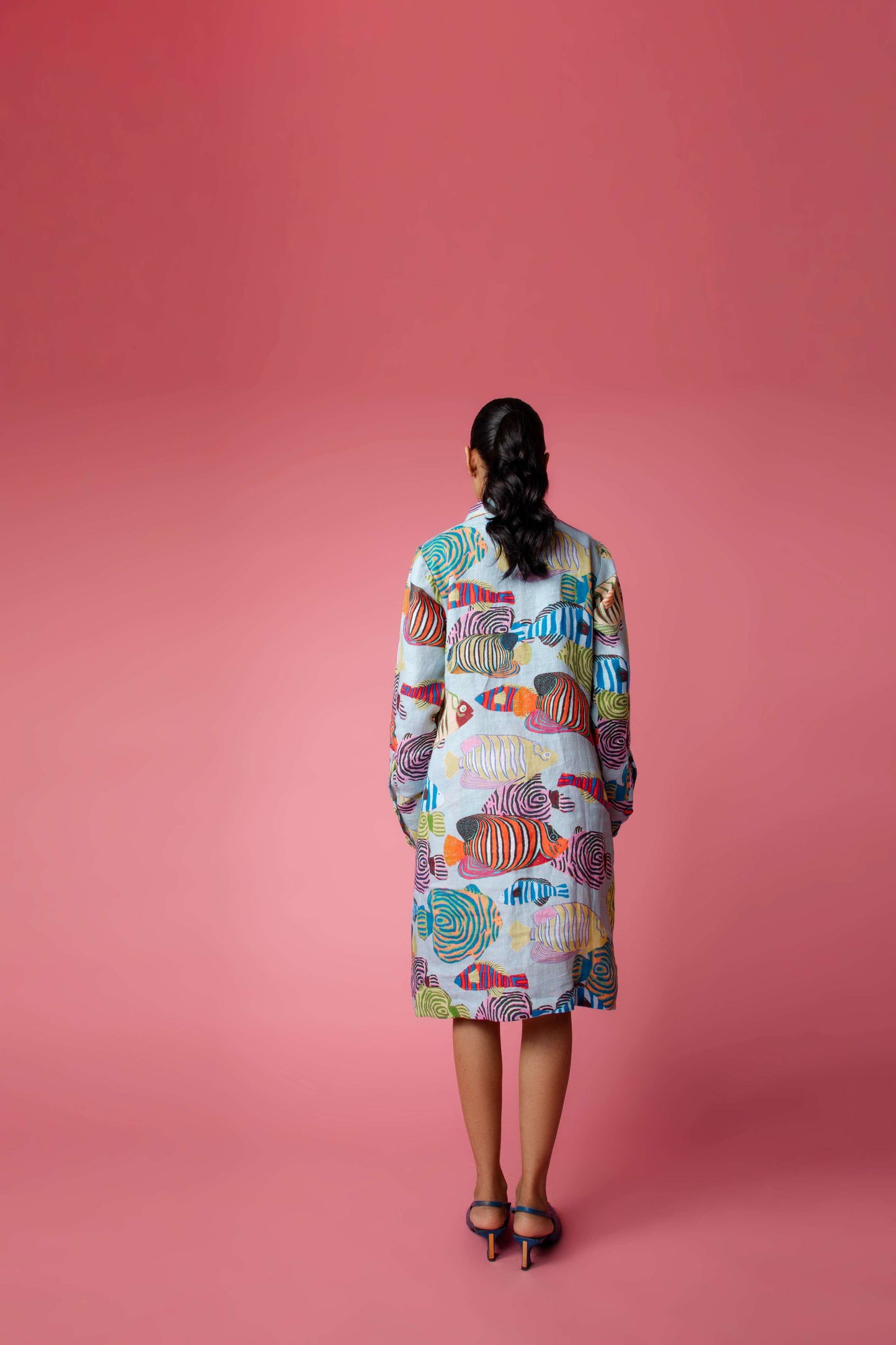 TROPICAL SWARM Dress - Blue