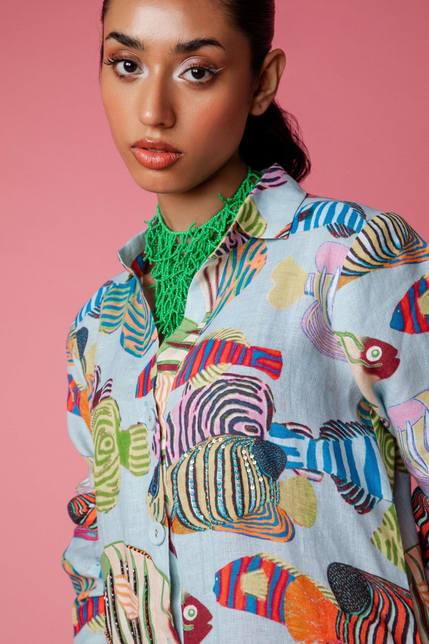 TROPICAL SWARM Dress - Blue