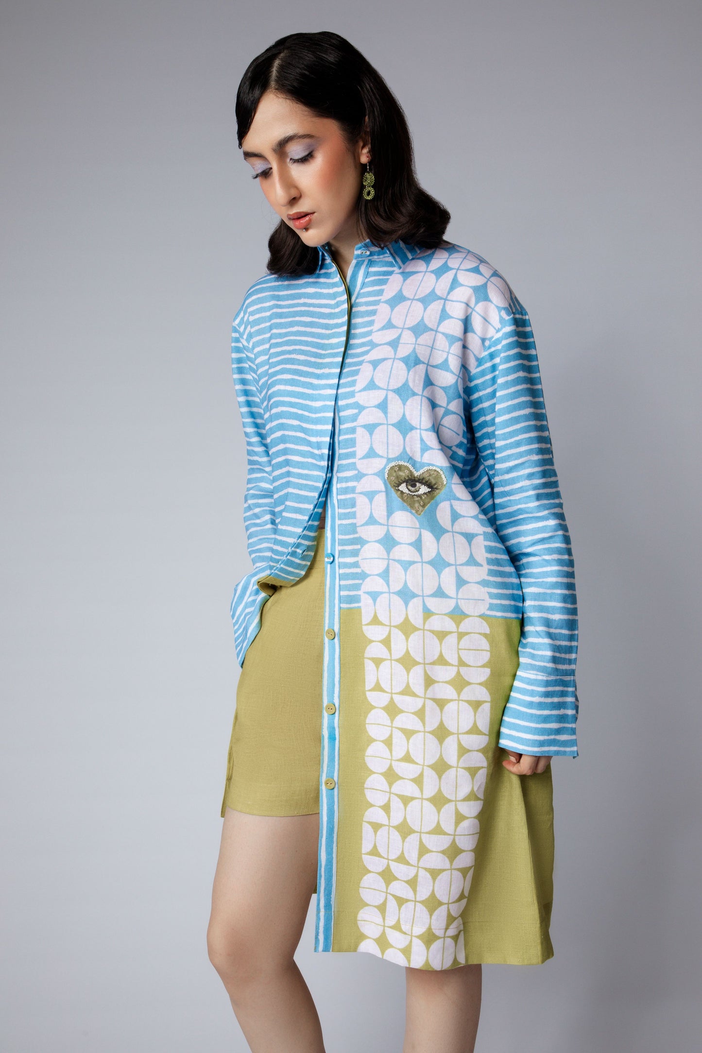 EYE IN THE HEART Dress - Blue