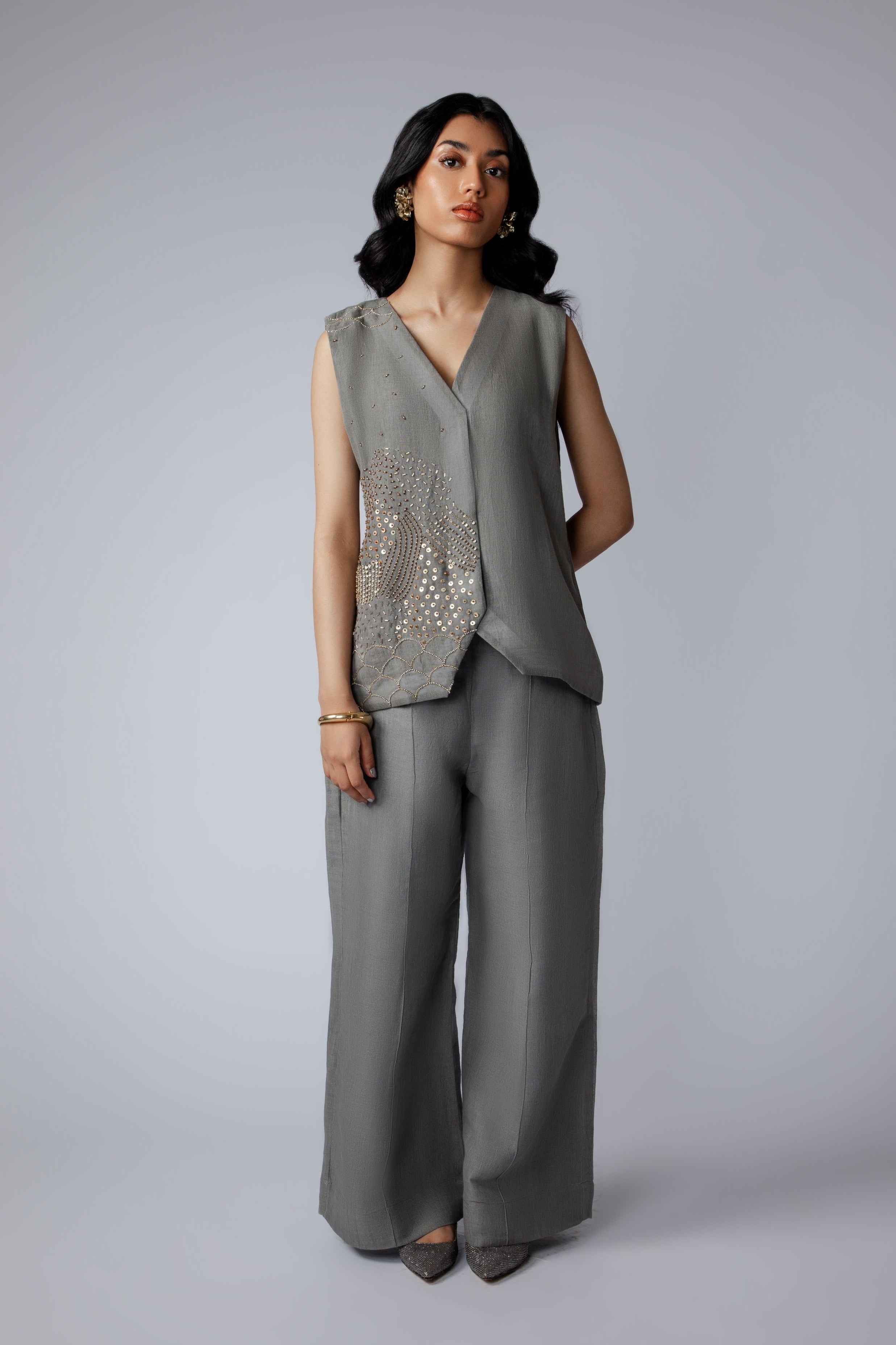 Festive Waistcoat Gray