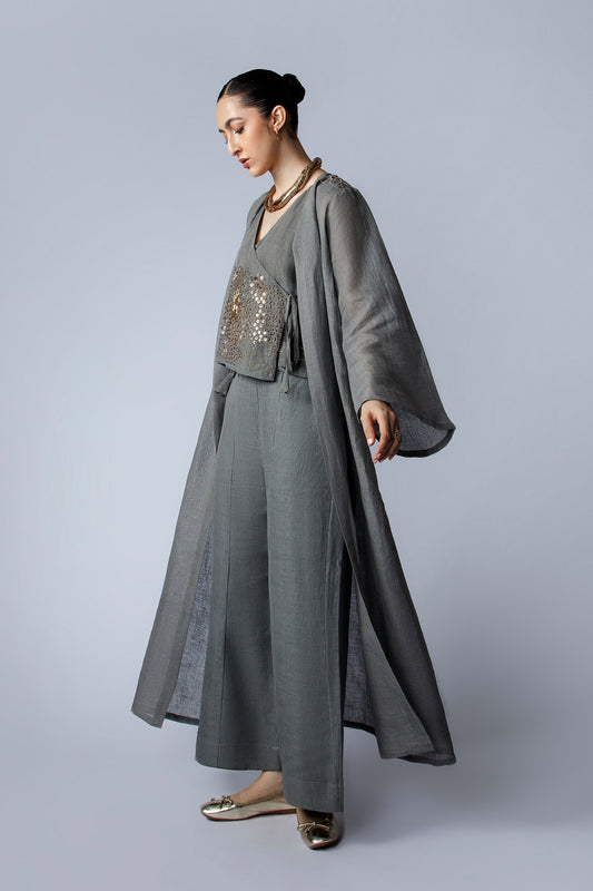 Festive Shrug Gray W