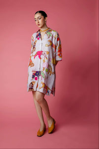 Fashion Leopard Dress Gray W