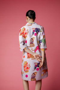 Fashion Leopard Dress Gray W