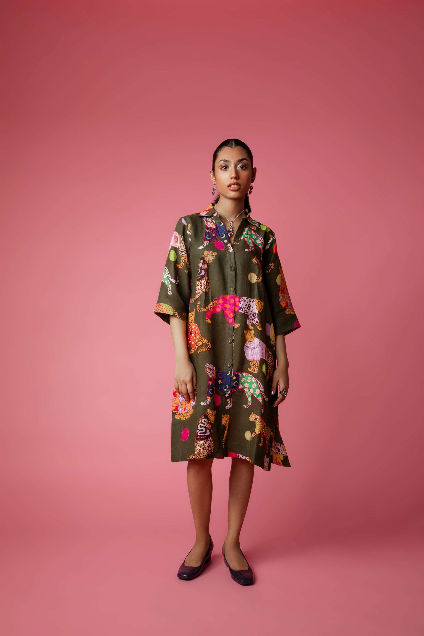 FASHION LEOPARD Dress - Green