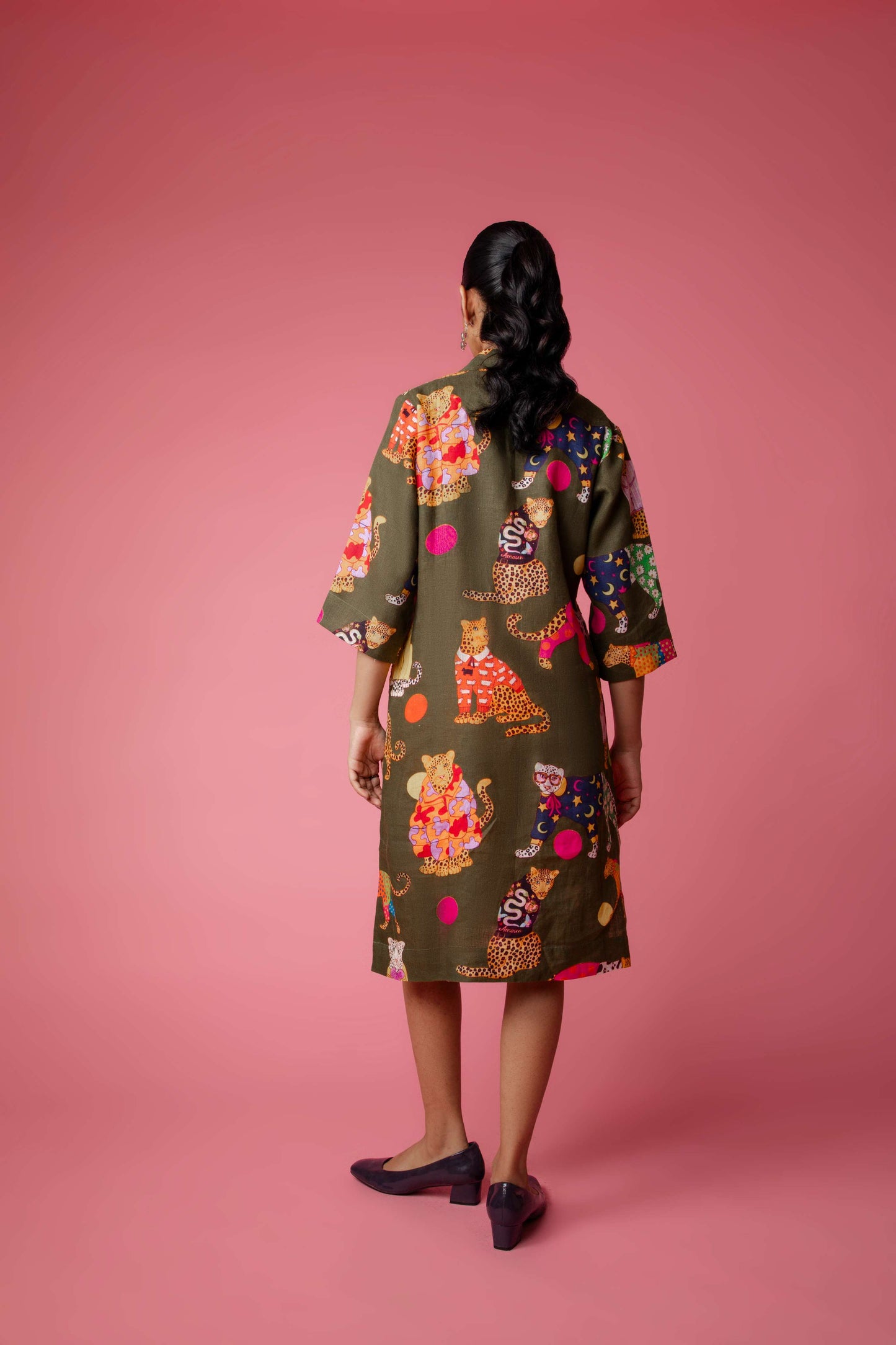FASHION LEOPARD Dress - Green