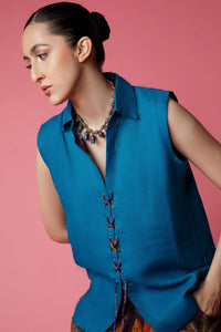 Coastal Mirage Eyelet Shirt W