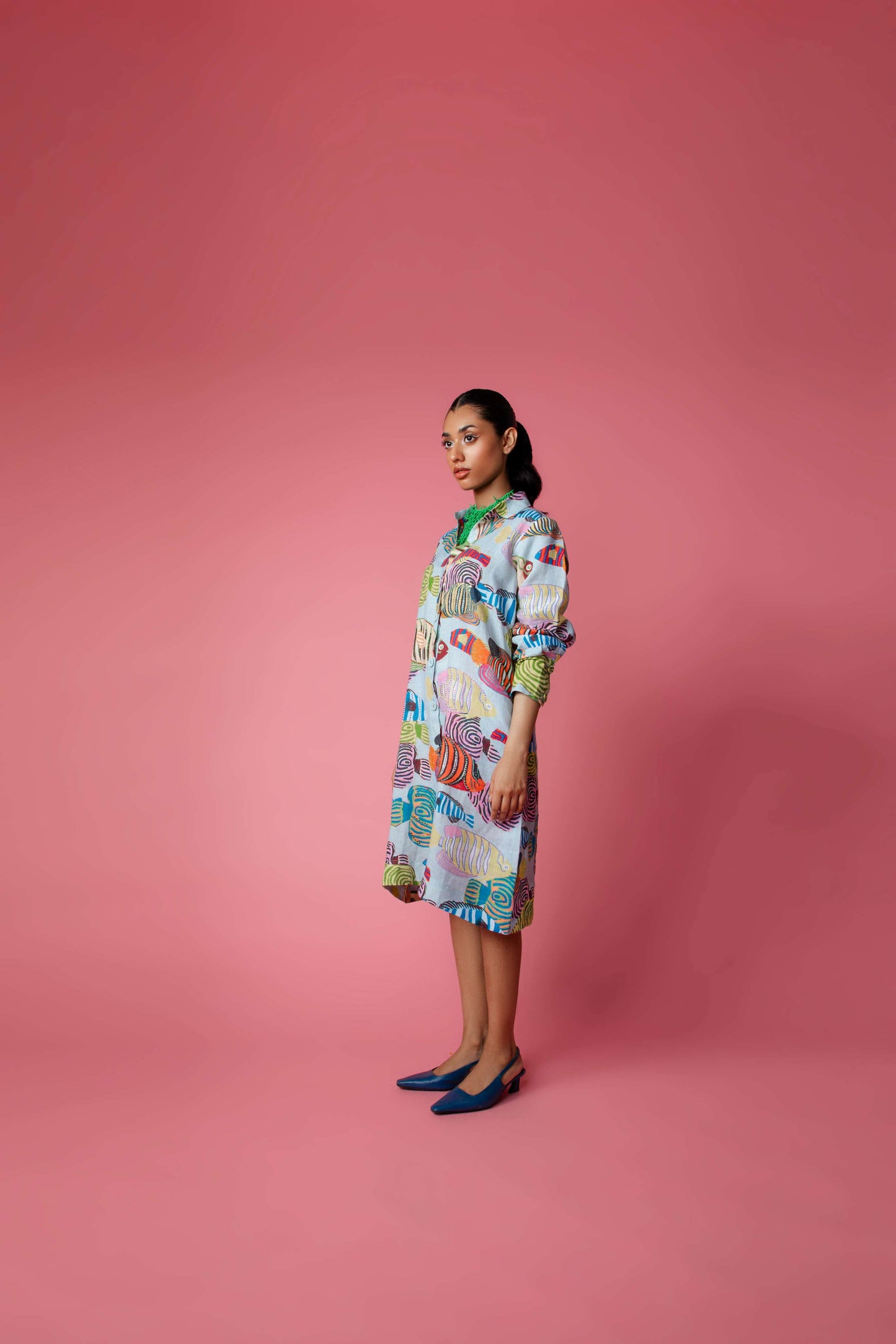TROPICAL SWARM Dress - Blue