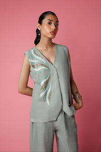 Festive Waistcoat Blue