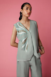Festive Waistcoat Blue