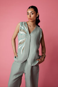 Festive Waistcoat Blue