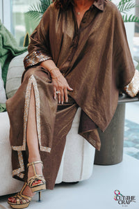 Shimmer Kimono set Brown W