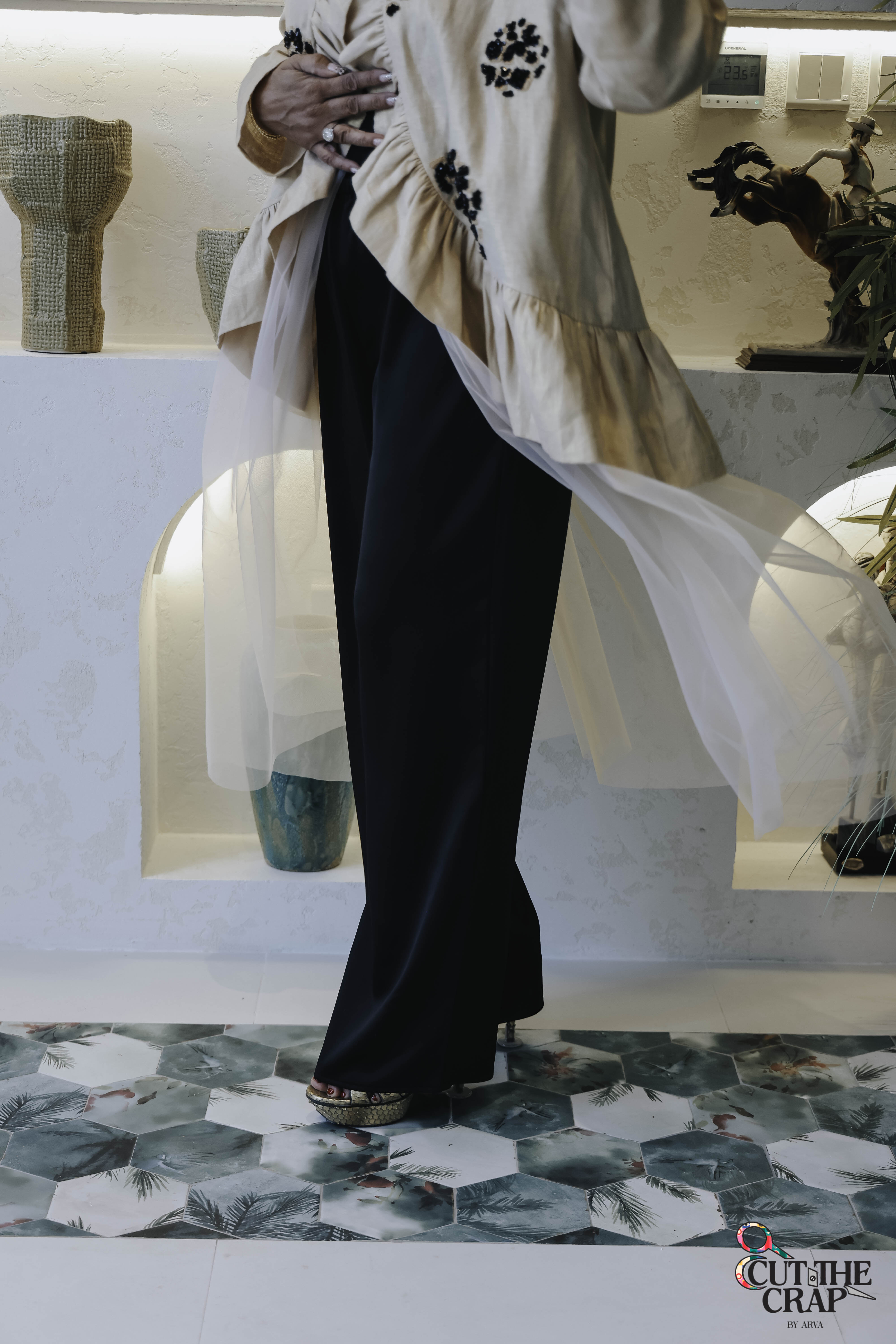 Shimmer Tulle Top W